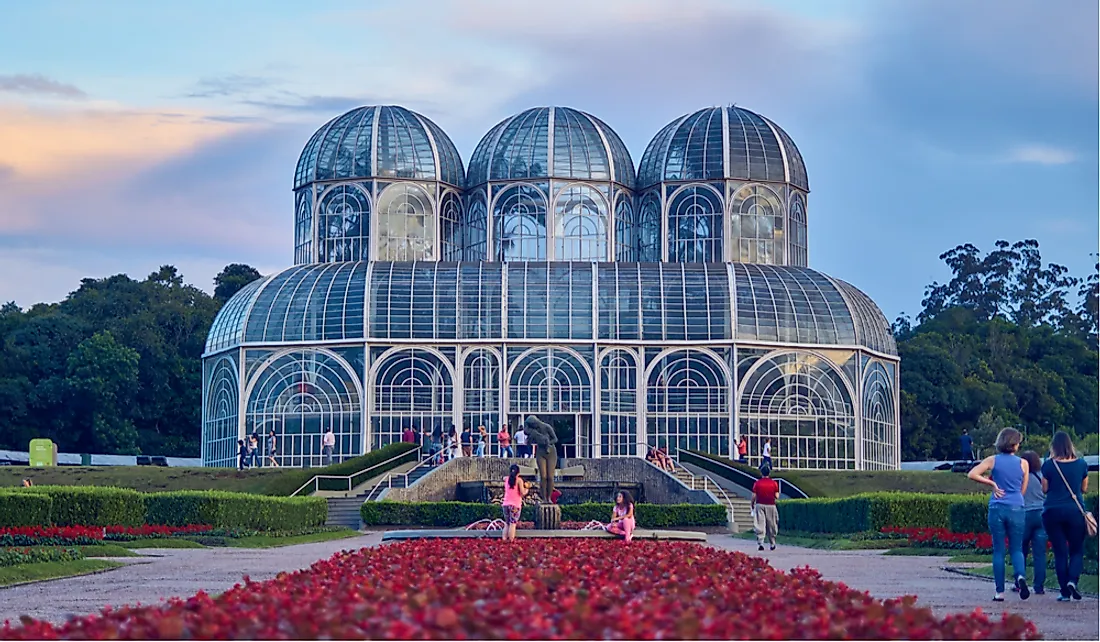 Visitors at the Botanical Garden of Curitiba in Curitiba, Brazil. Editorial credit: Samuel Kochhan / Shutterstock.com