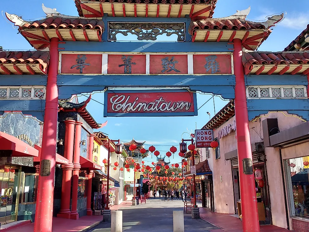 The largest mass lynching in the US took place in Los Angeles' old Chinatown, since torn down. Editorial credit: Alex Millauer / Shutterstock.com