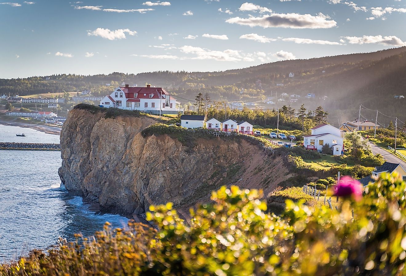 View of beautiful Tadoussac, Quebec.
