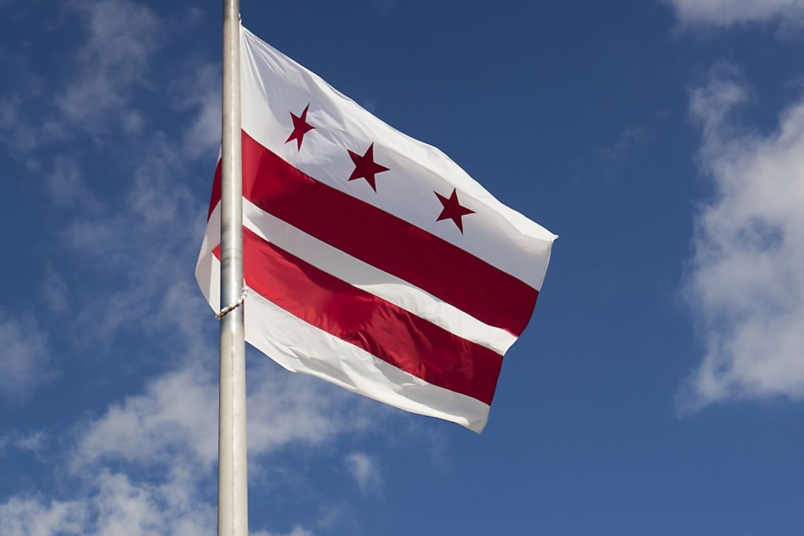 The Washington DC flag was first flown on October 23, 1938.