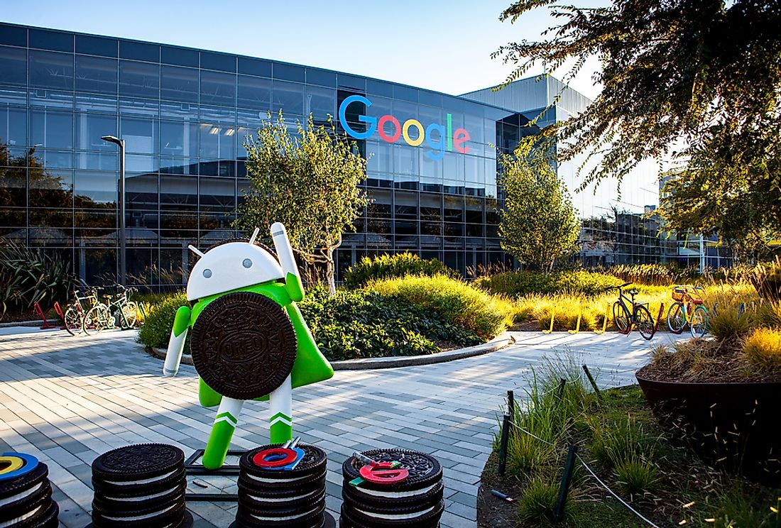 The Android statues are a highlight of visiting the Googleplex. Editorial credit: MariaX / Shutterstock.com
