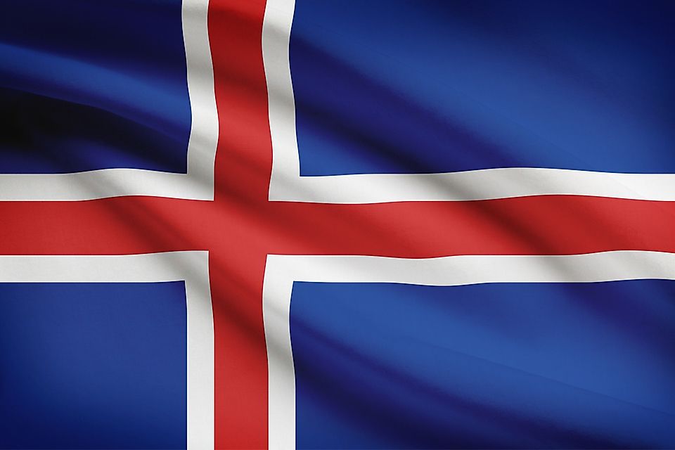 The flag of Iceland.