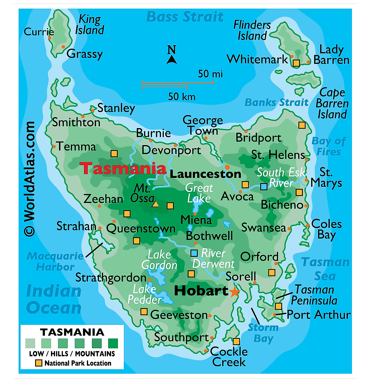 Tasmania Maps Facts World Atlas