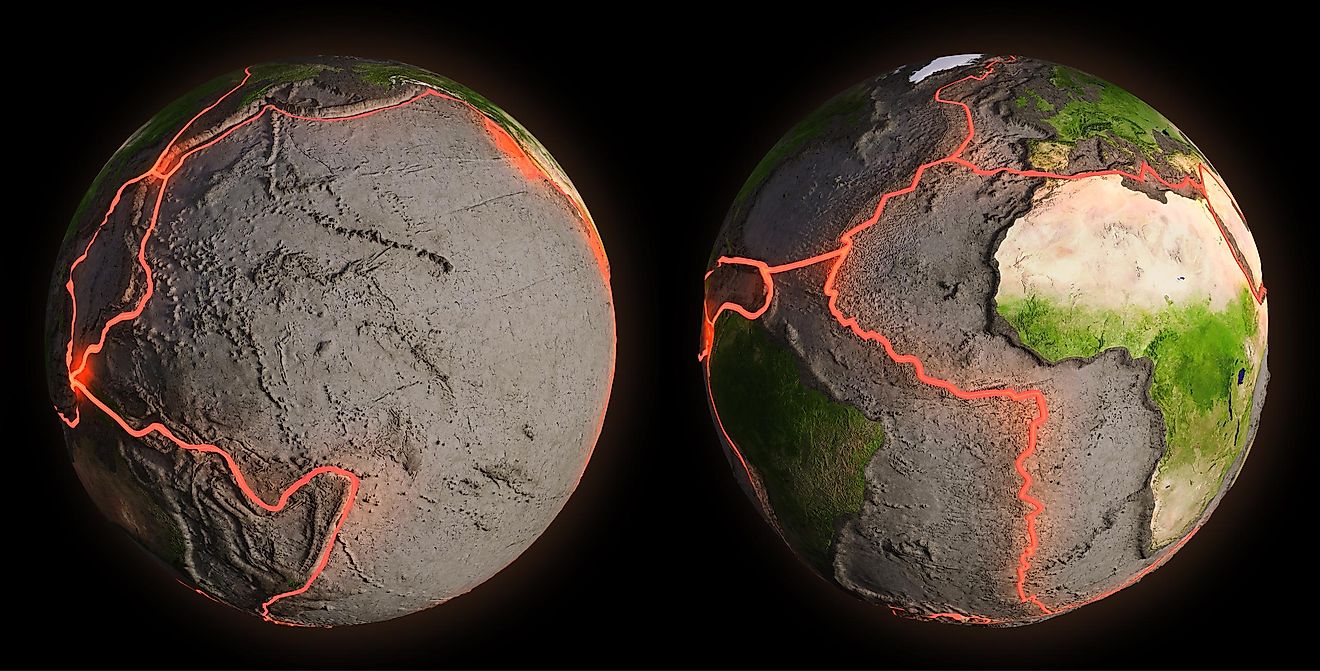 Plate tectonics refers to the scientific theory that describes the motions of seven large plates, as well as the movements of countless smaller plates that make up the Earth’s lithosphere.