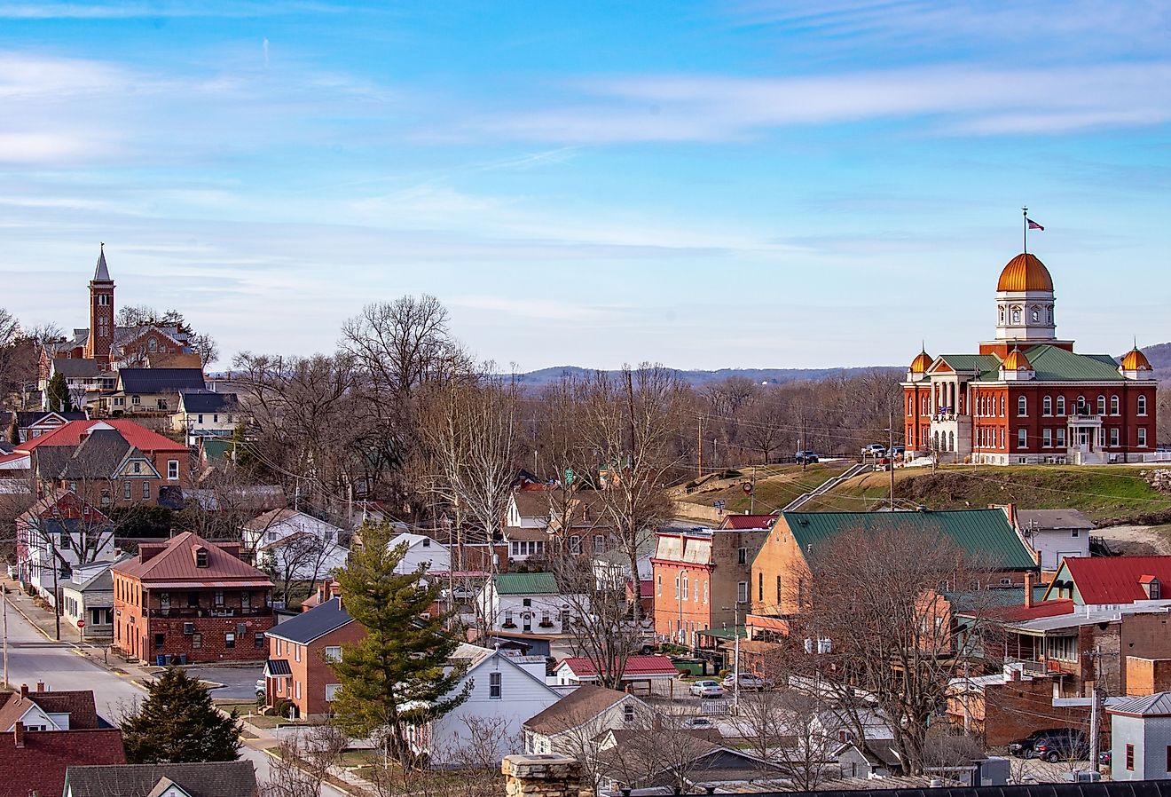 Historic Hermann, Missouri town on the Missouri River