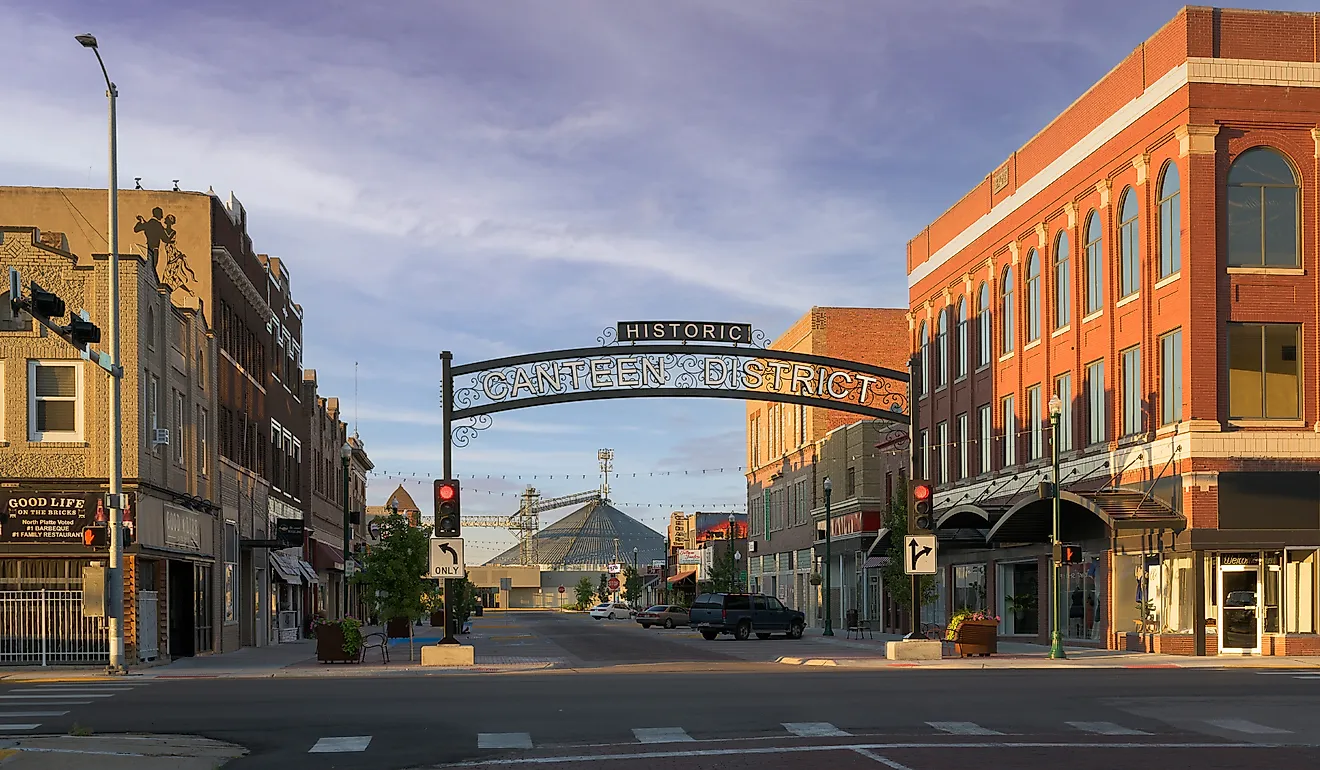 : Historic Canteen District in downtown North Platte, Nebraska. Image credit: Nagel Photography / Shutterstock.com