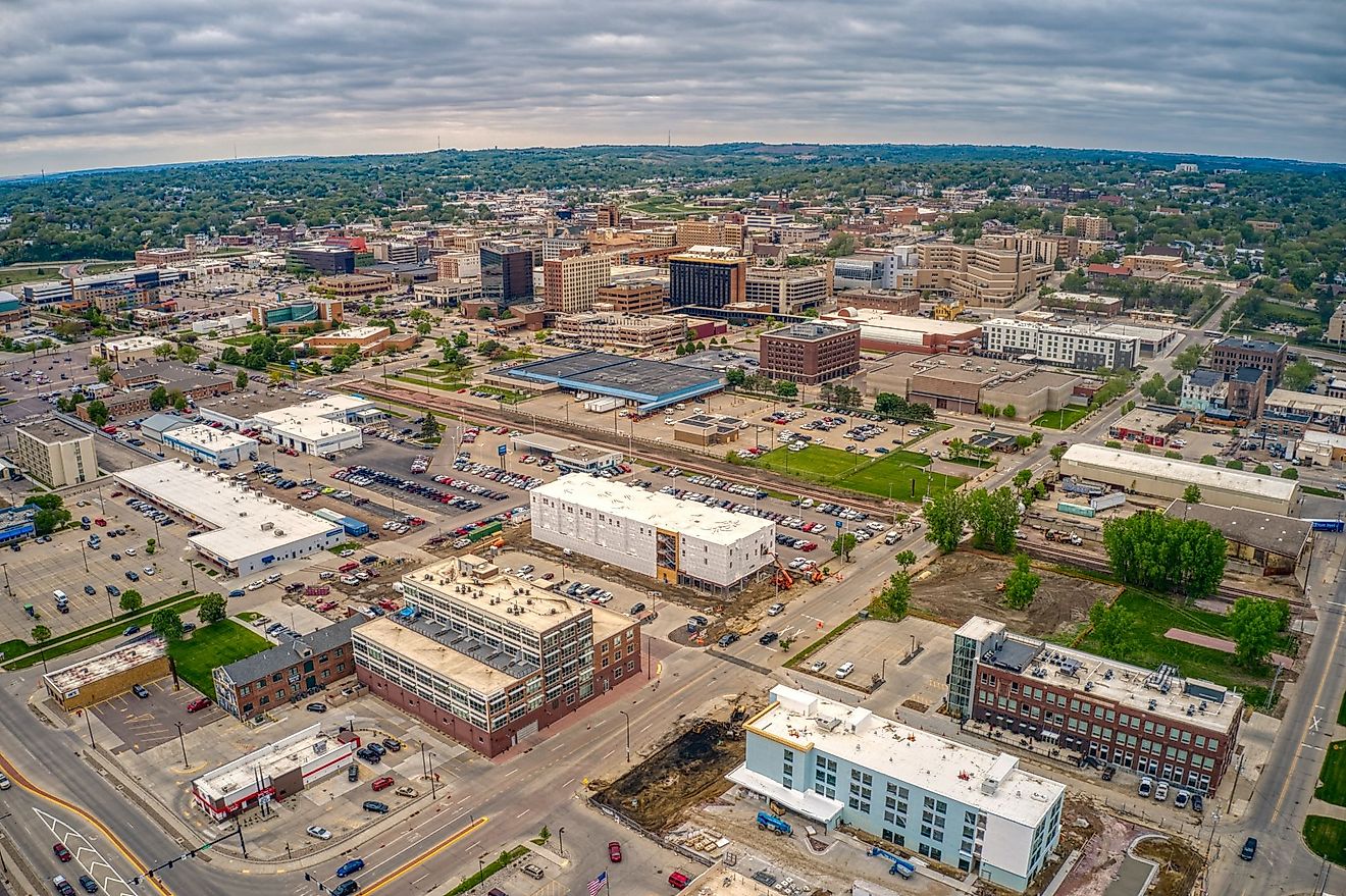 Sioux City is a large town on the Iowa, Nebraska, and South Dakota border. 