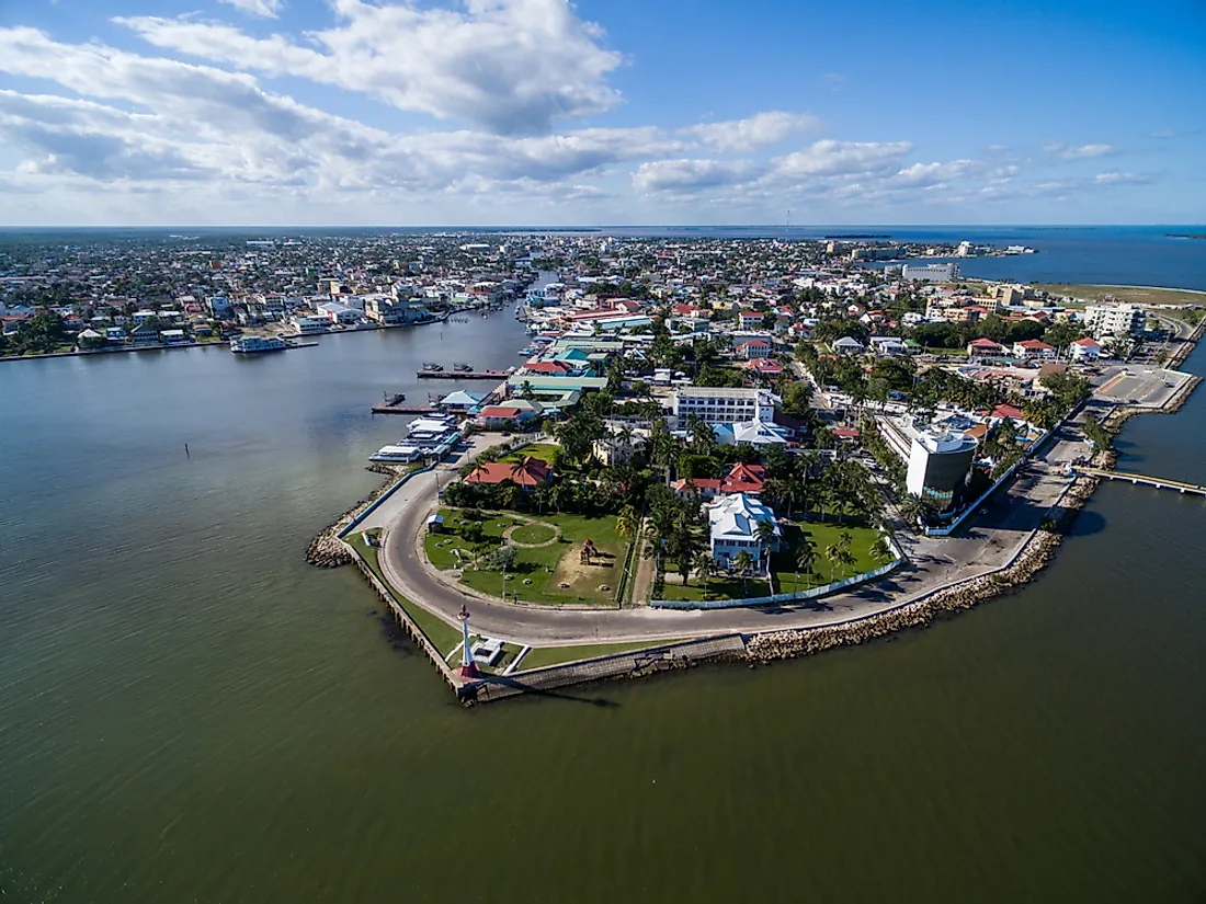 Belize City, the biggest city in Belize.