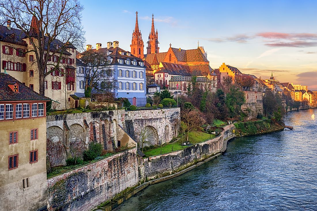 Basel, Switzerland on the Rhine River. 