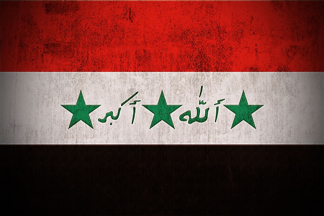 The flag of Iraq used between 1994-2001. 