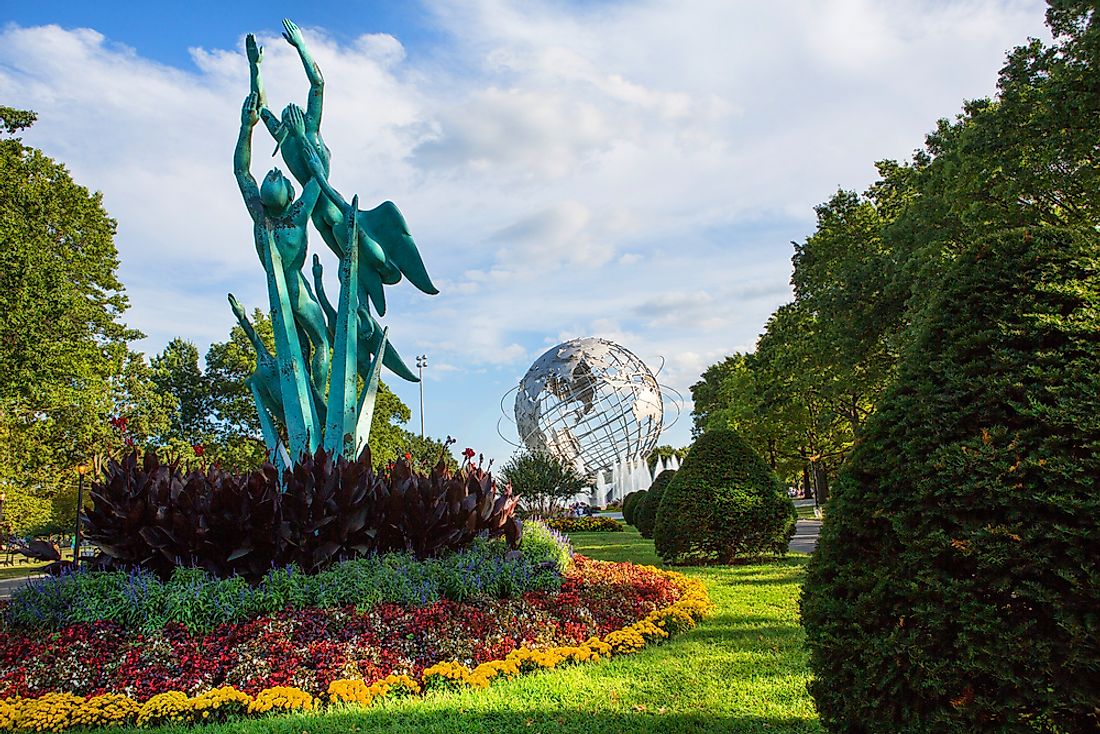 Artwork at the Flushing Meadows-Corona Park in Queens, NYC. Editorial credit: MISHELLA / Shutterstock.com