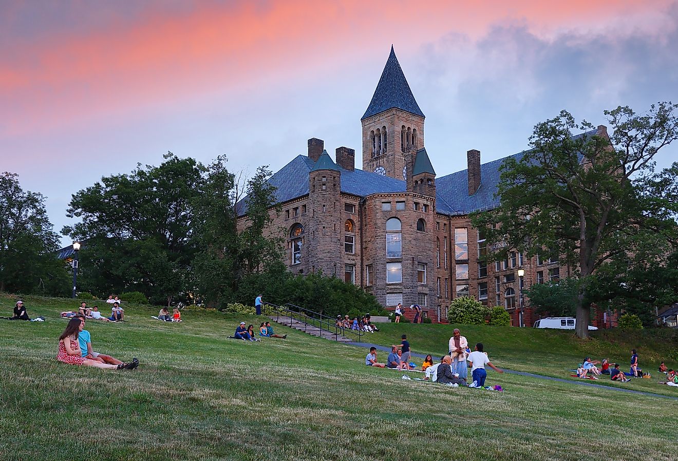 The Uris Library and McGraw Tower on campus of Cornell University in Ithaca, New York. Image credit Jay Yuan via Shutterstock
