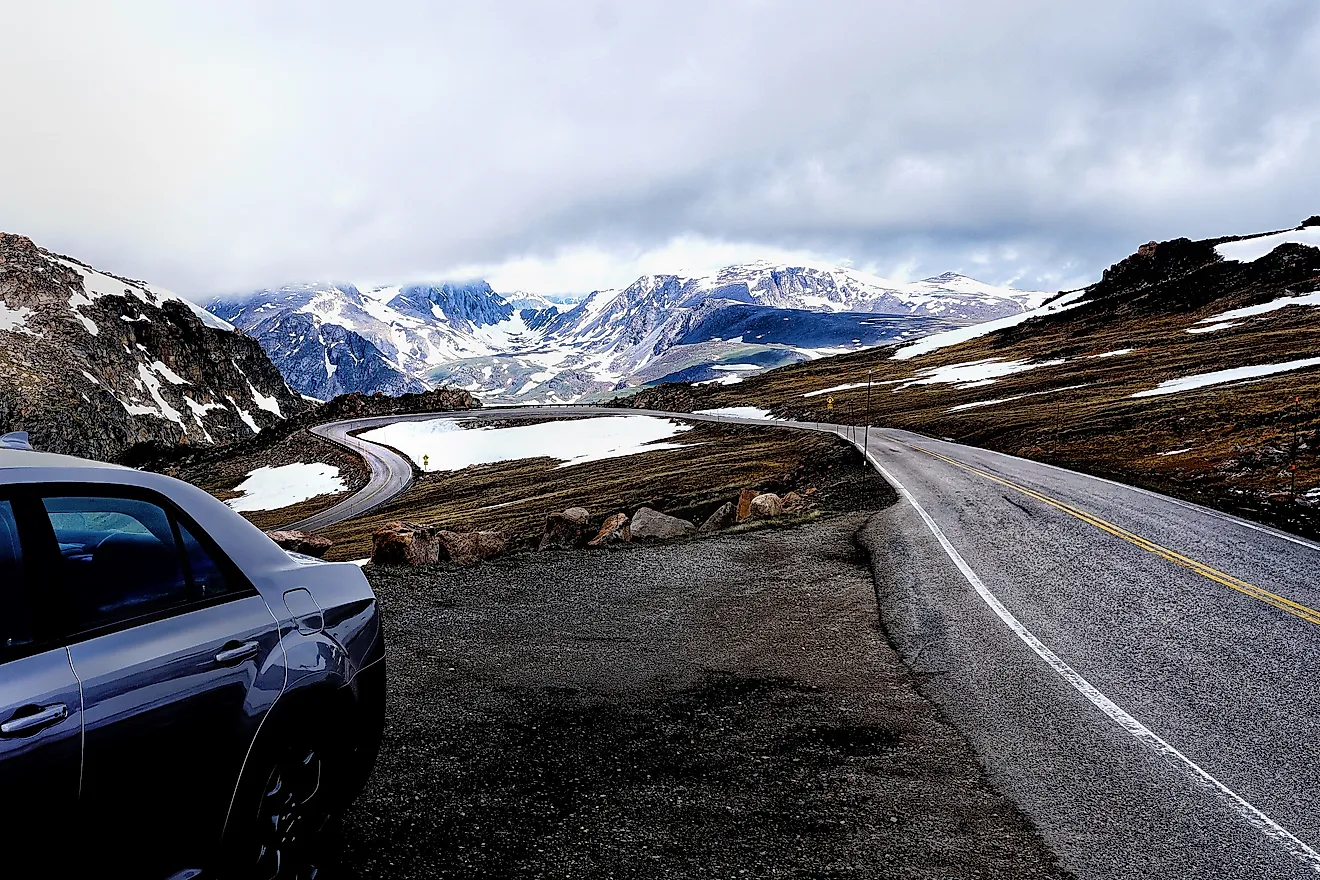 Spectacular view at Beartooth Highway Summit, Wyoming.