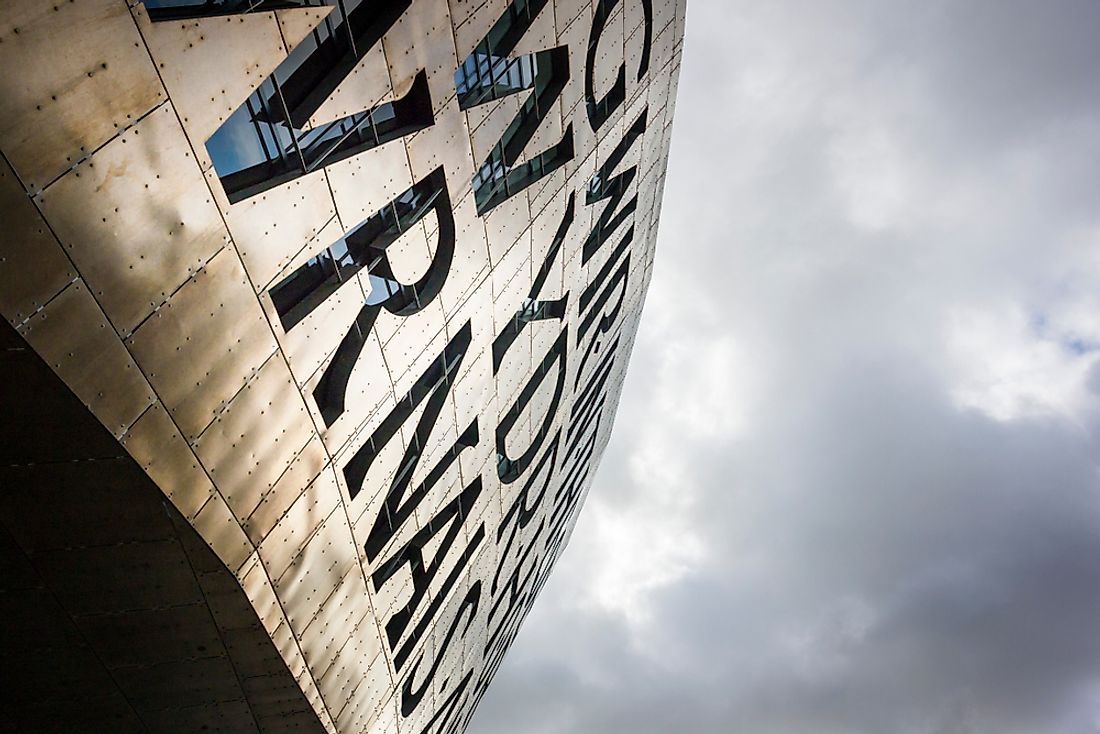 A side view of the Wales Millennium Centre in Cardiff, Wales. Editorial credit: Sue Martin / Shutterstock.com.