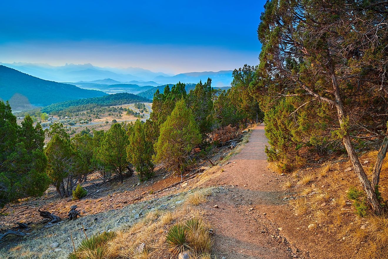 Hiking Path at Ridgeway State Park Colorado.