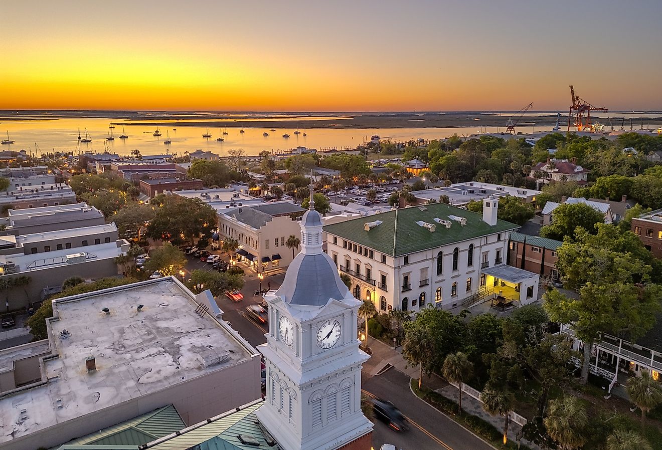 Overlooking downtown Fernandina Beach, Florida.