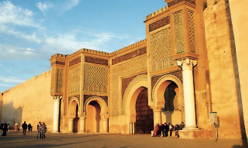 Bab Mansour Gate in Meknes, Morocco.