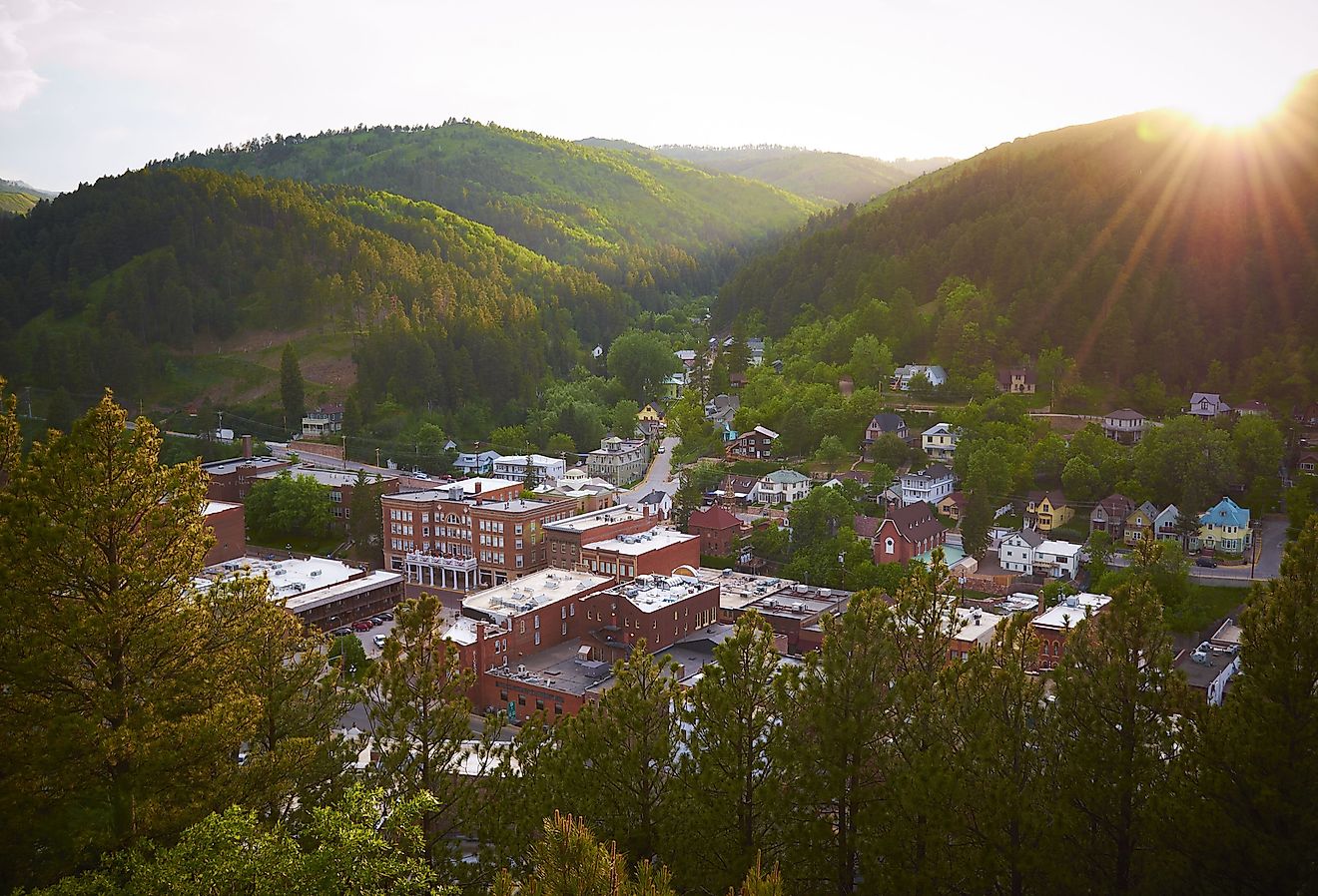 Sunset over the beautiful town of Deadwood, South Dakota.