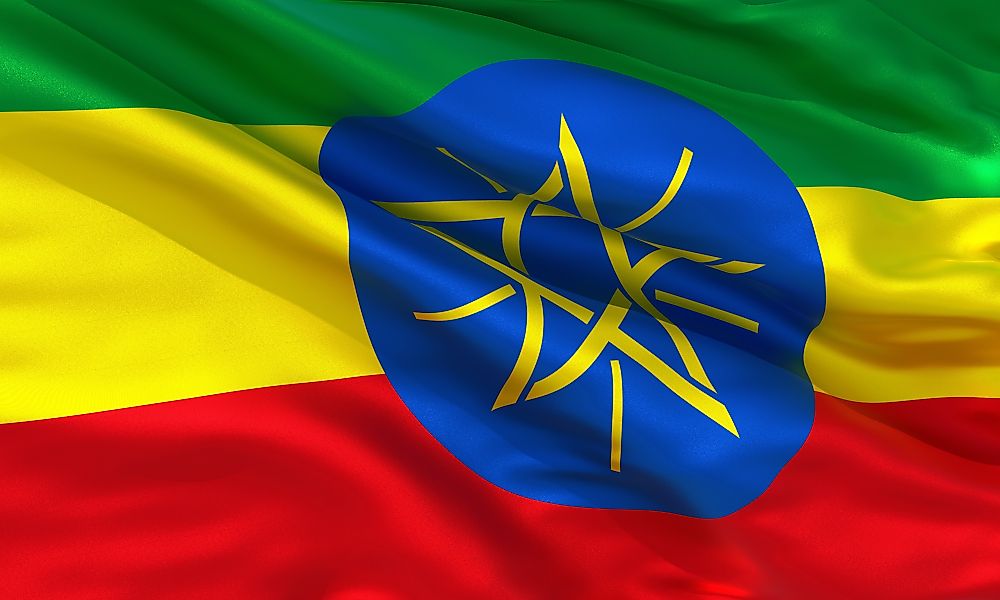 The flag of Ethiopia. 