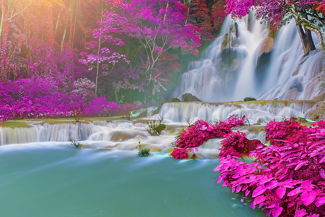 The Kuang Si Falls are the largest falls in the Luang Prabang area.