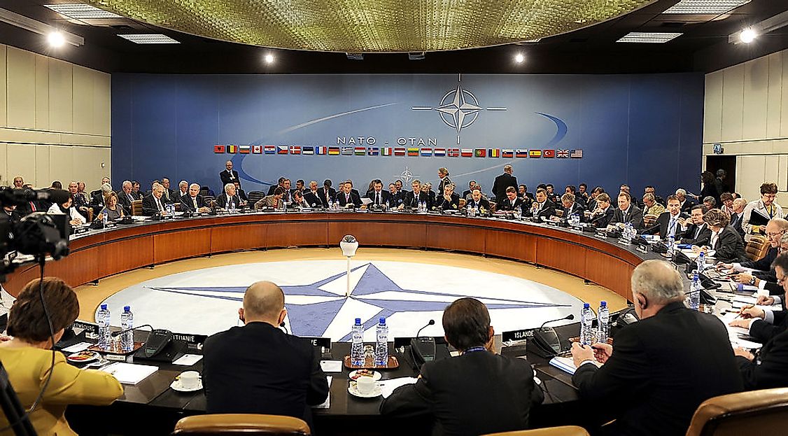A NATO meet at NATO headquarters in Brussels 2010.