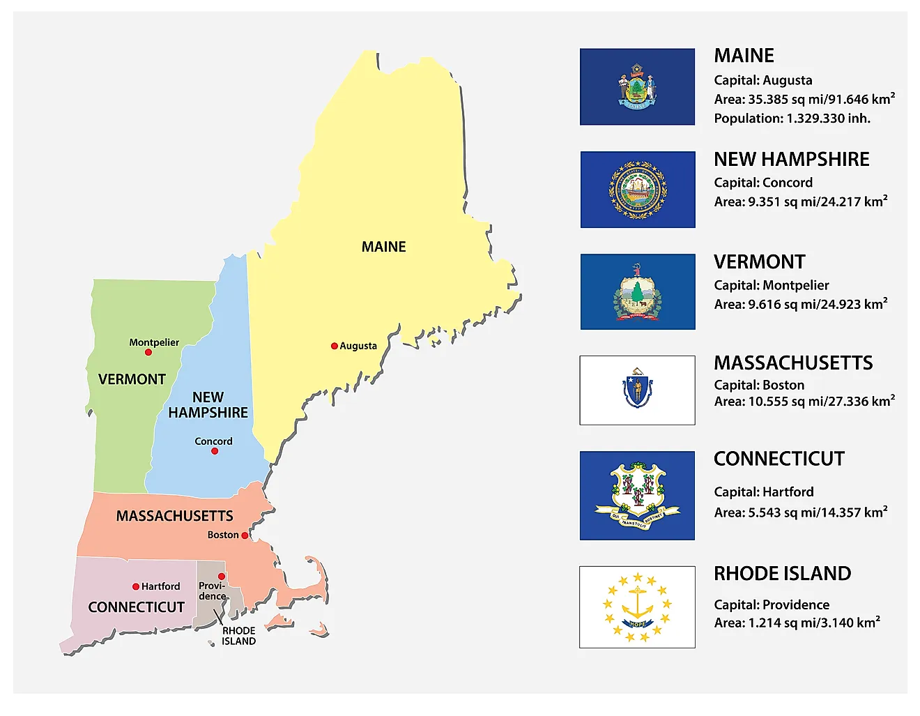 New England (United States) - WorldAtlas