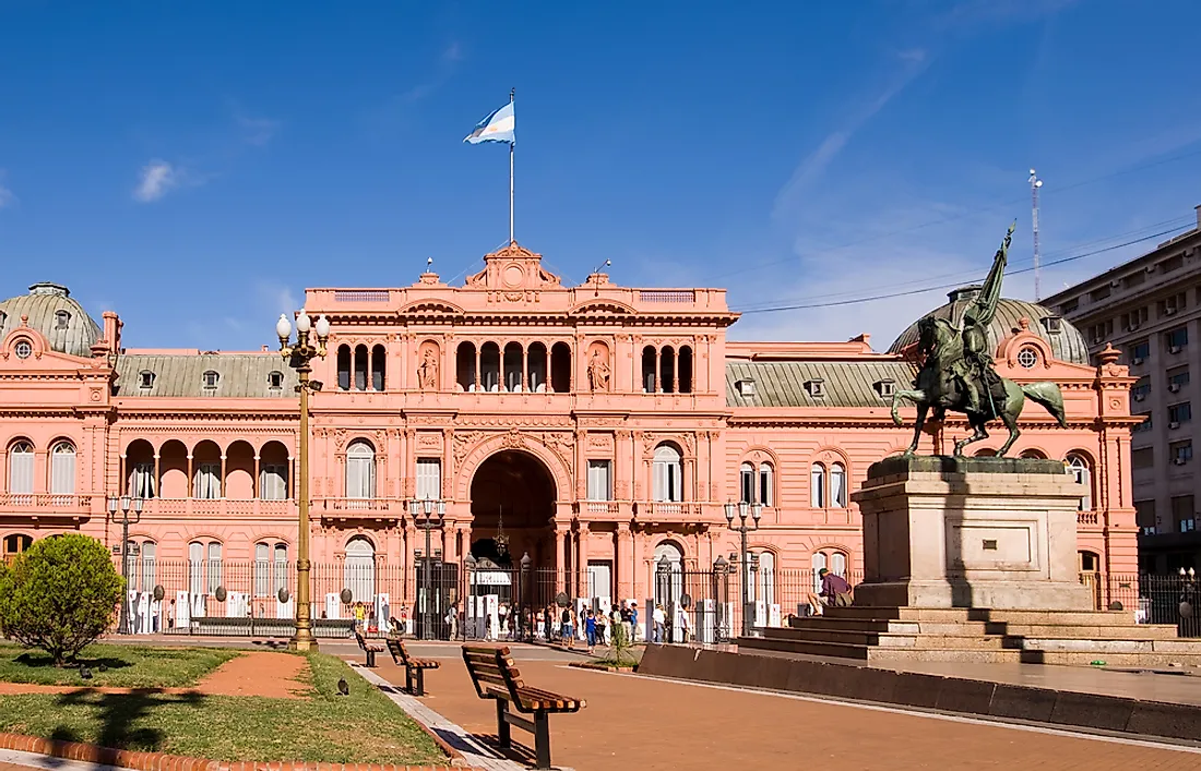 The Casa Rosada in Argentina. 