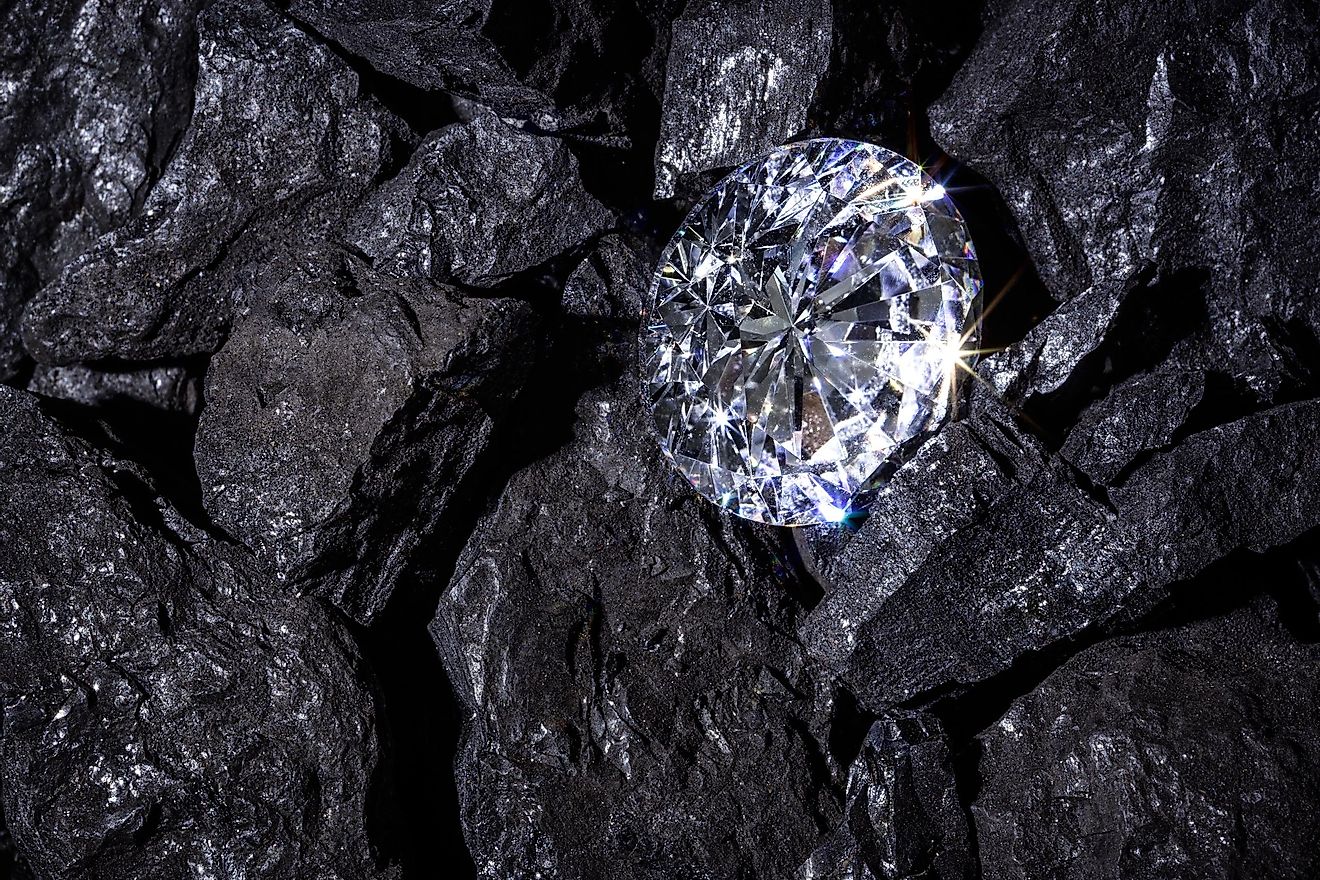 A diamond amongst pieces of coal.