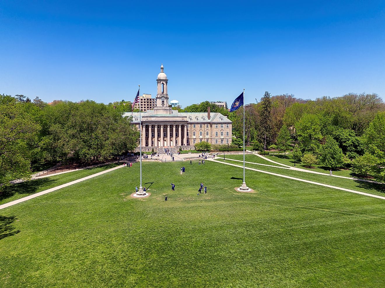 The campus of Penn State University in State College, Pennsylvania.