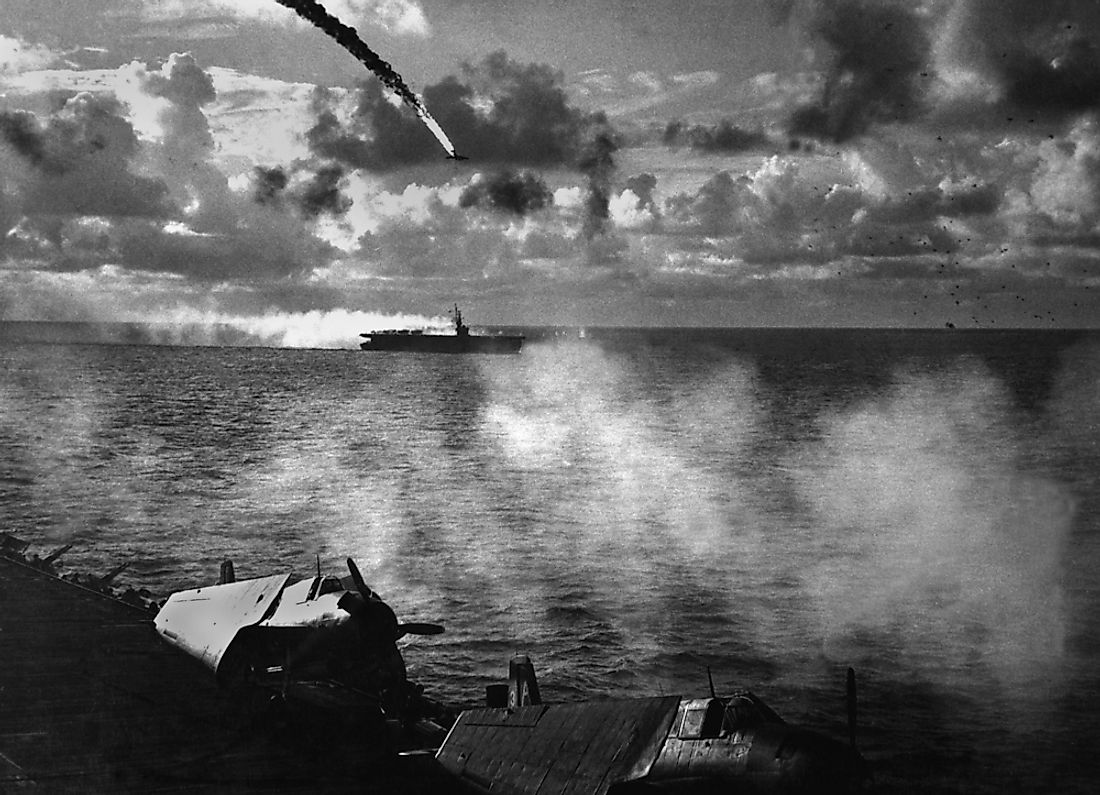 The Battle of the Philippine Sea, from June 19 to June 21, 1944, between the Japanese and US navy fleets.