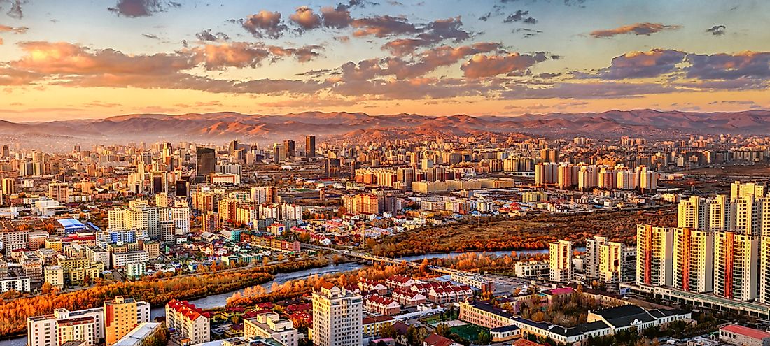 Mongolia's capital city, Ulaanbaatar, is divided by the Tuul River.