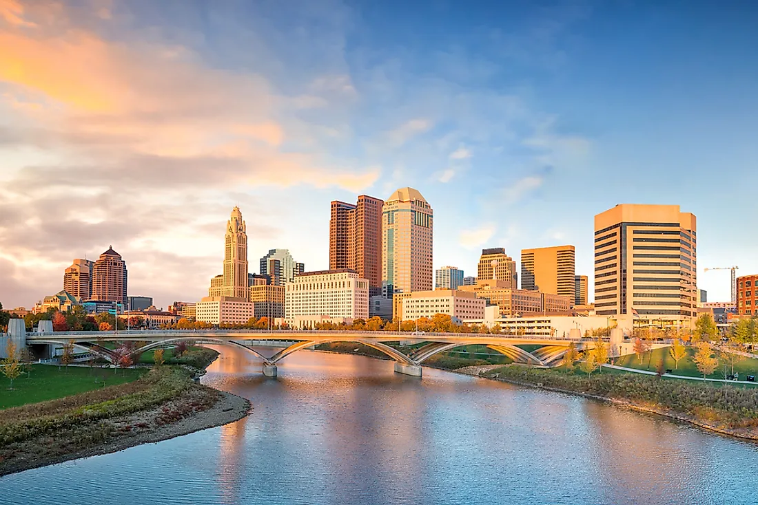 The skyline of Columbus, Ohio. 