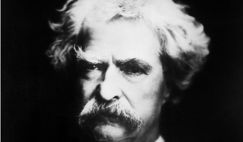 Portrait of Mark Twain.