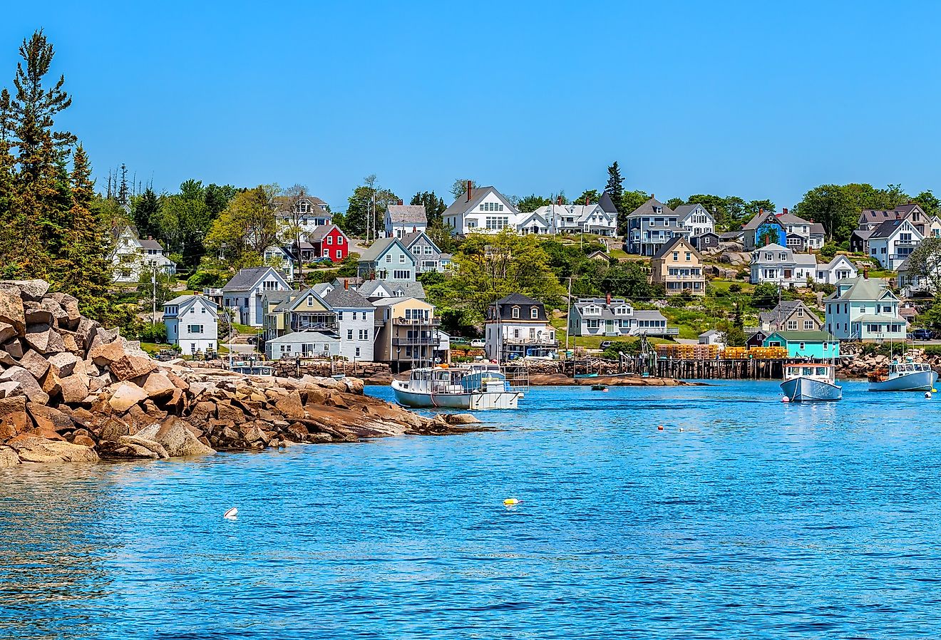 Waterfront and Harbor, Stonington, Maine.