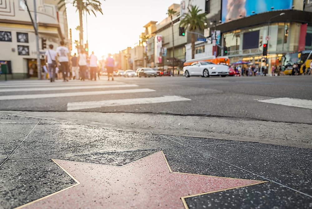 The Hollywood Walk of Fame.
