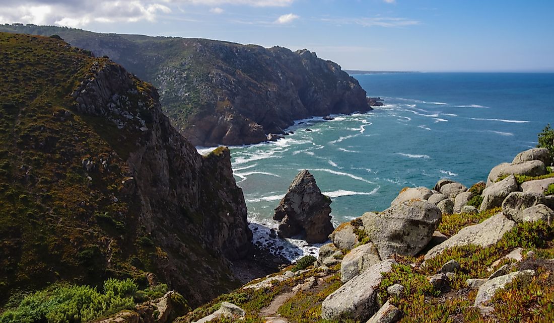 Cabo da Roca (Cape Roca) in Portugal is the westernmost point continental Europe.