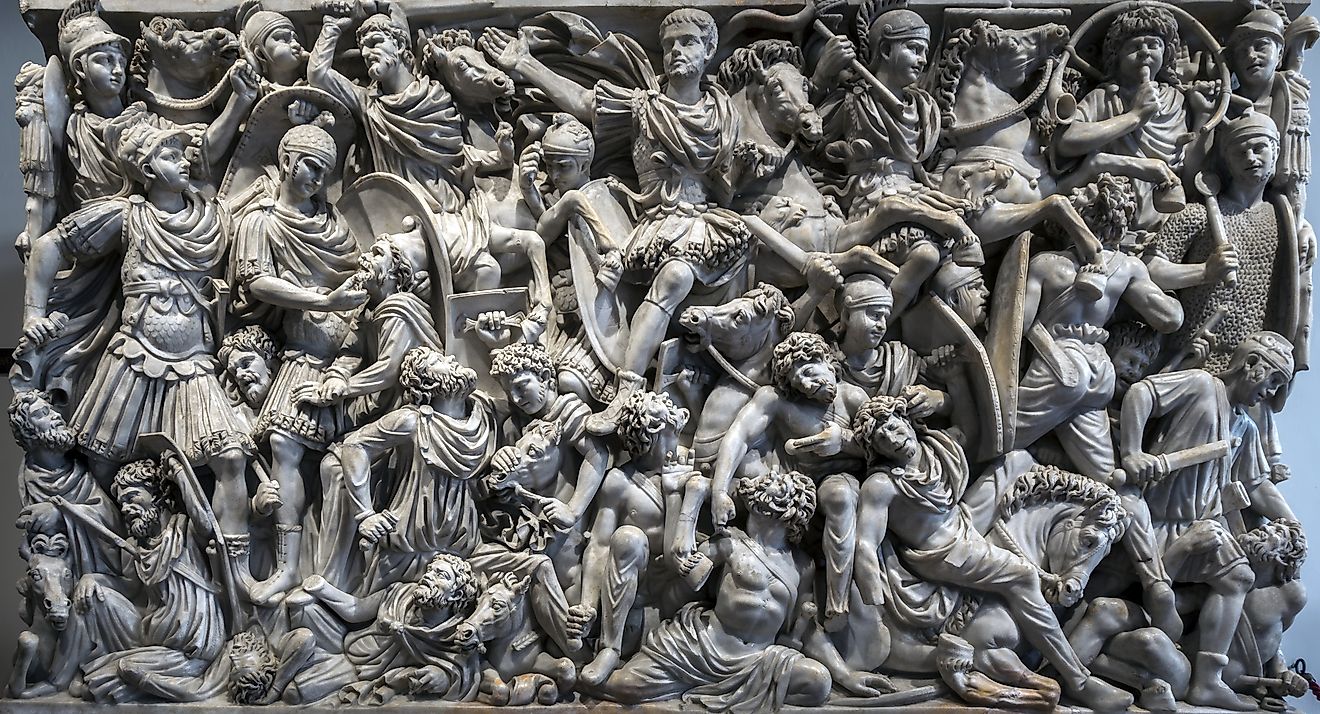  Ancient Roman Ludovisi Battle sarcophagus. Image credit: Vladimir Korostyshevskiy / Shutterstock.com.