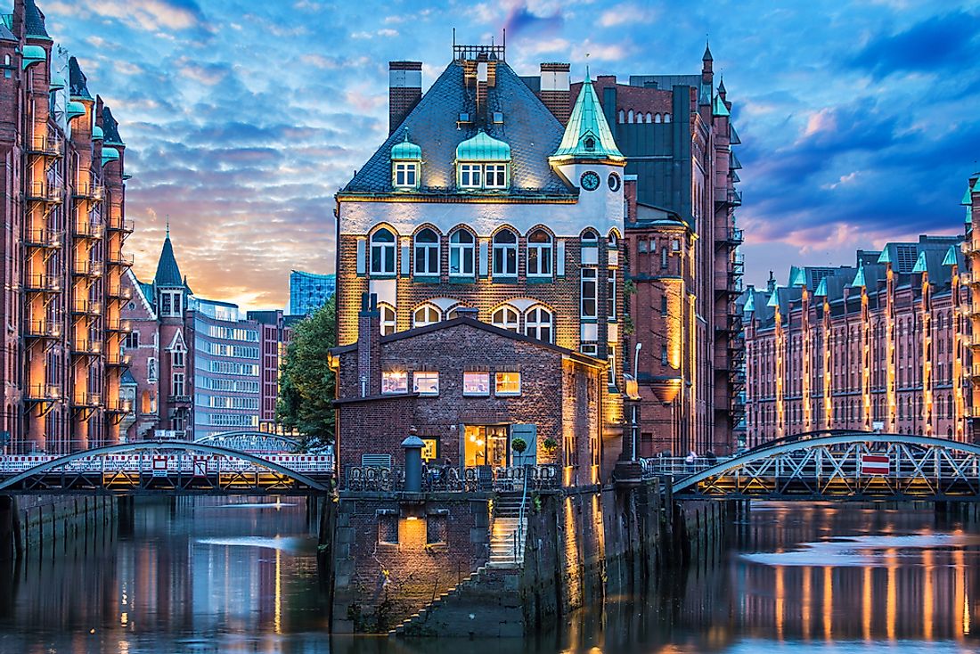Hamburg, the second largest city in Germany. 