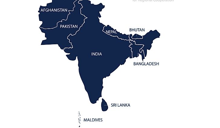 Map of South Asia