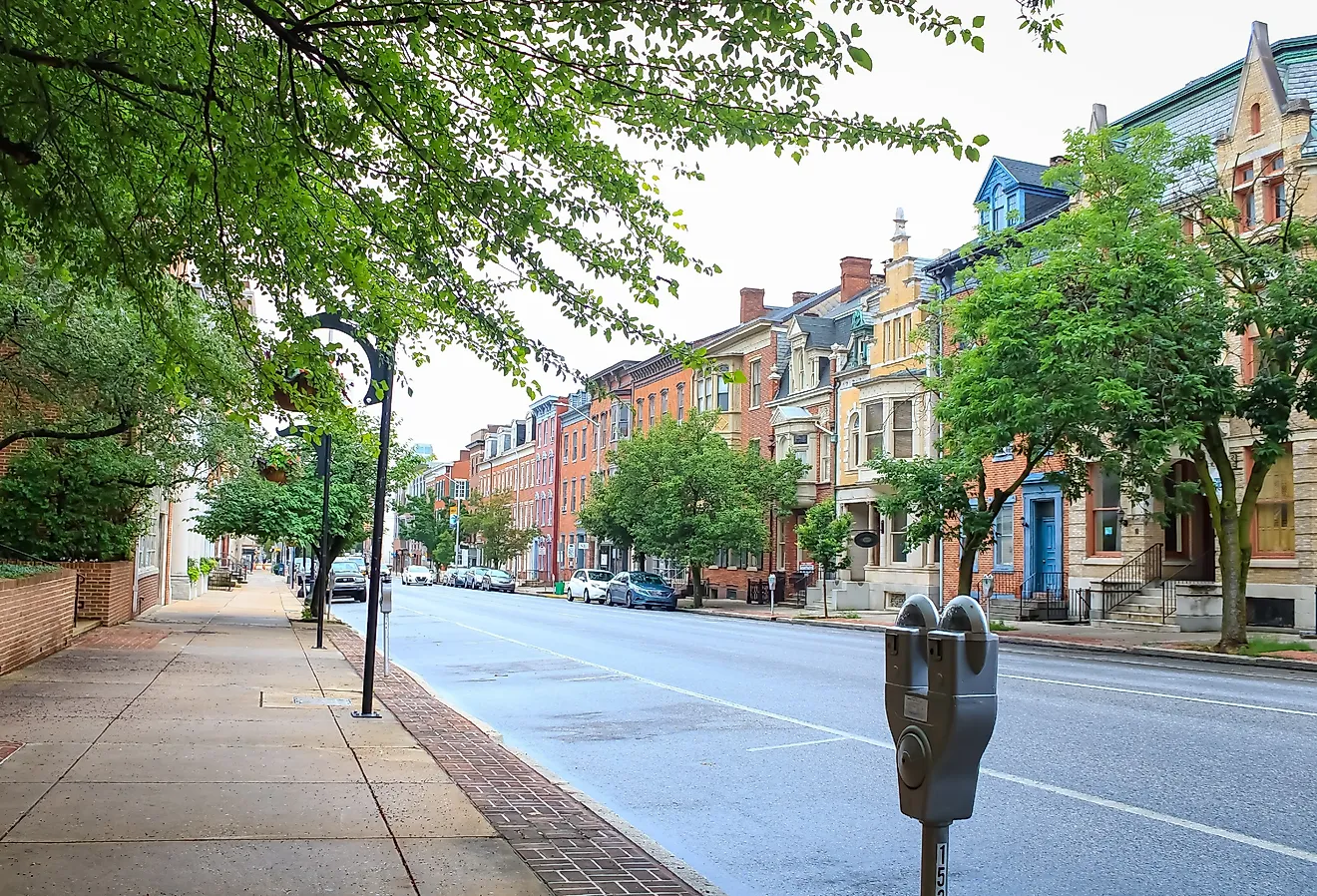 Historic buildings in York, Pennsylvania. Editorial credit: Sabrina Janelle Gordon / Shutterstock.com.