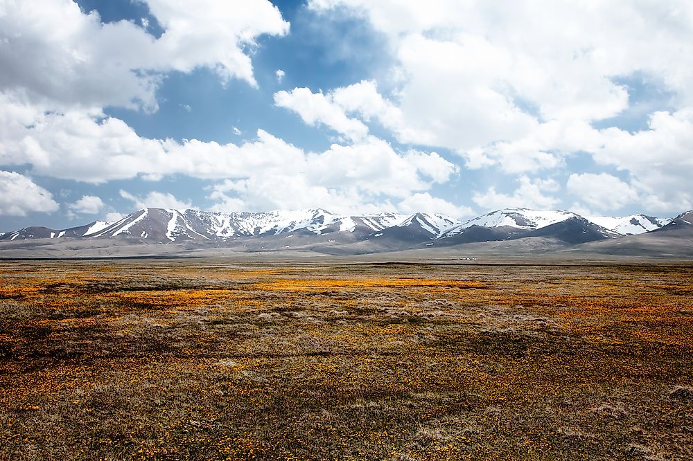 The Tien Shan Mountains in Kyrgyzstan. 