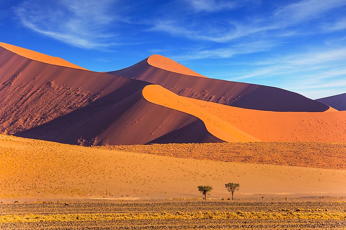 Dunes in the Namib Desert, Namibia. 