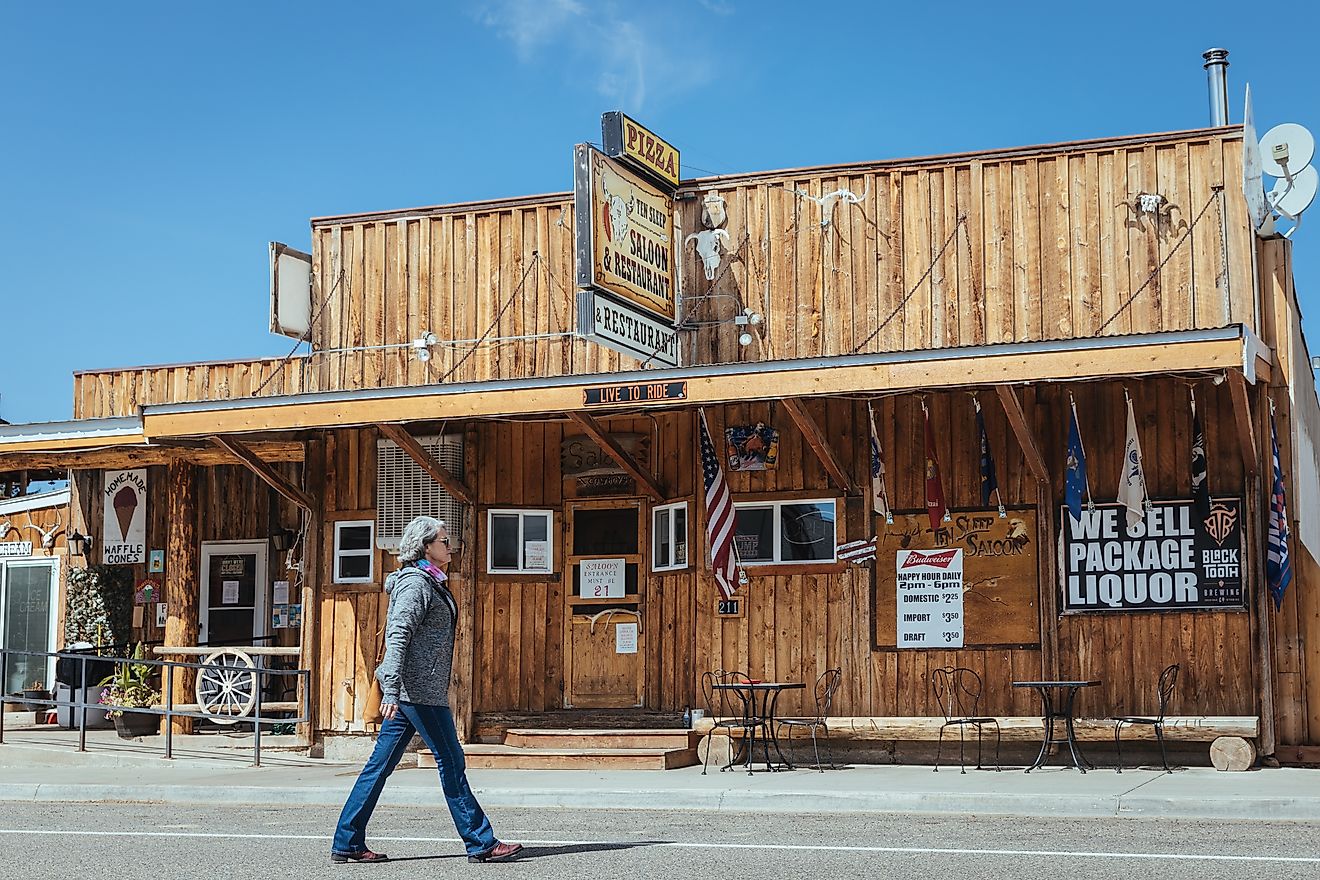 Ten Sleep Saloon Steakhouse in Ten Sleep, Wyoming. Image credit magraphy via Shutterstock.com.