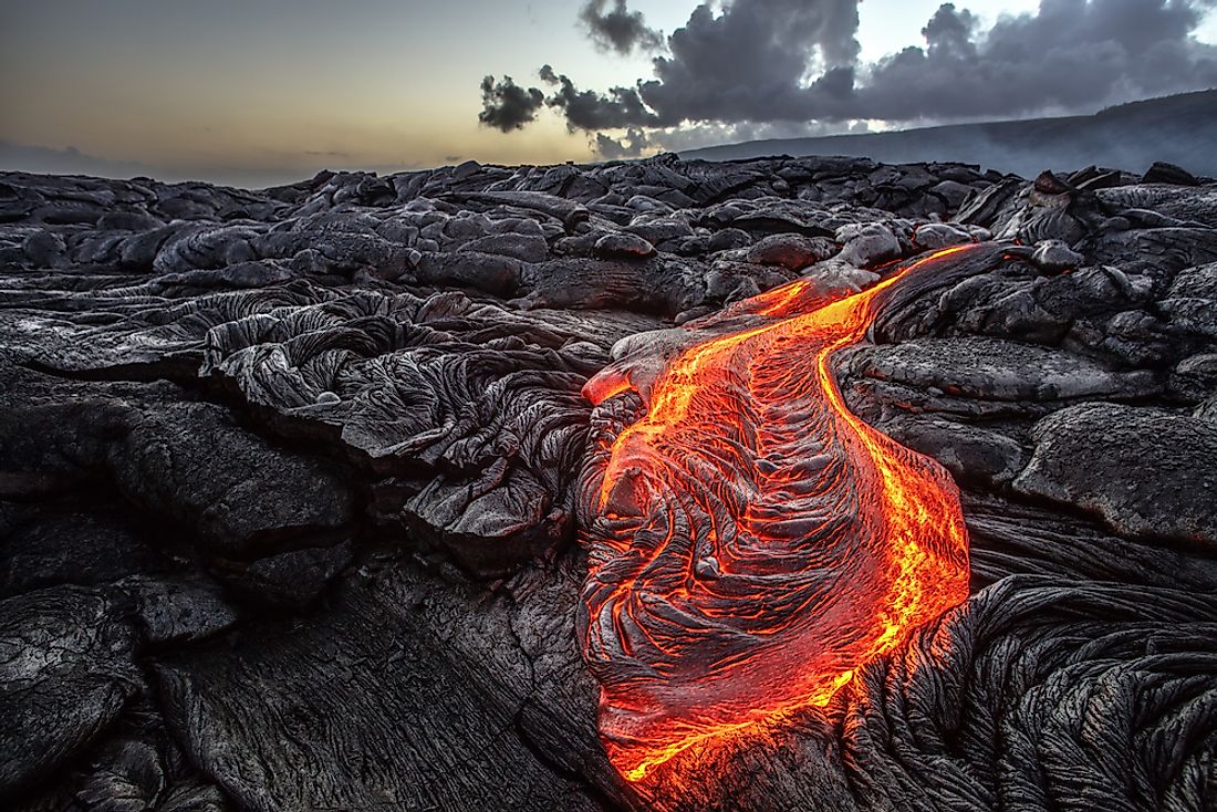 Once magma gets to the Earth's surface and erupts from a volcano, it is officially known as lava.