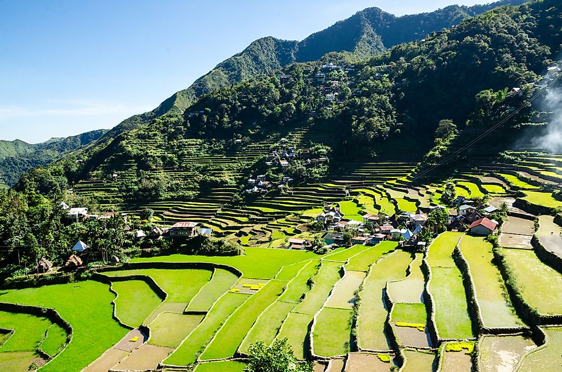 Rice terraces have a beautiful and unique appearance. 