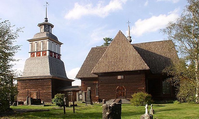 Petajavesi Old Church, a UNESCO World Heritage Site in Finland.