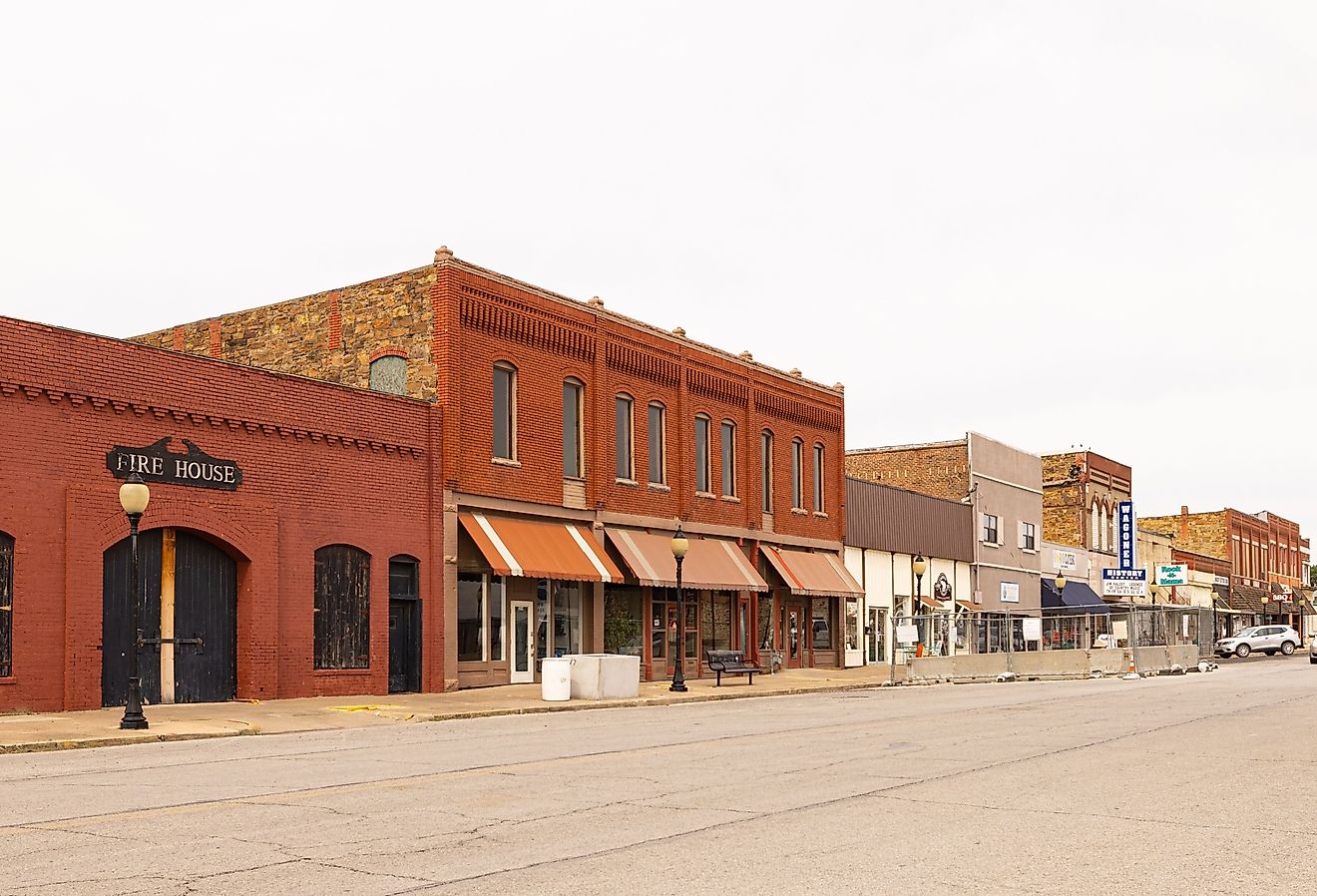 The old business district on Main Street, Wagoner. Editorial credit: Roberto Galan / Shutterstock.com