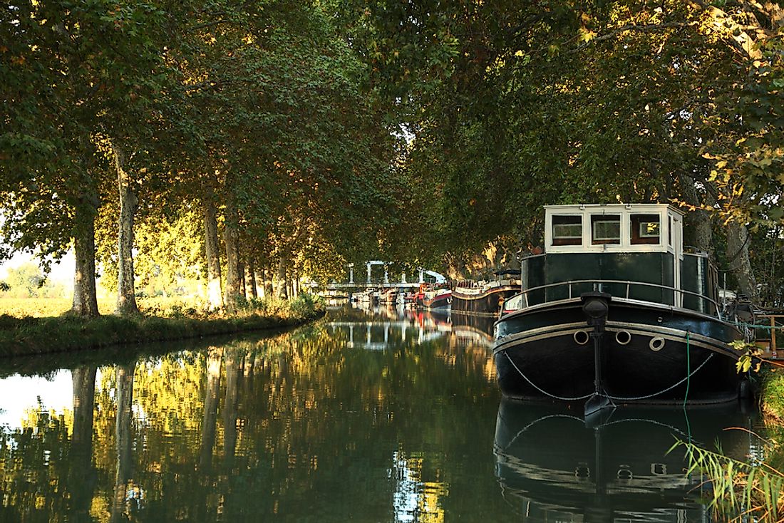 The Canal du Midi in southern France. 