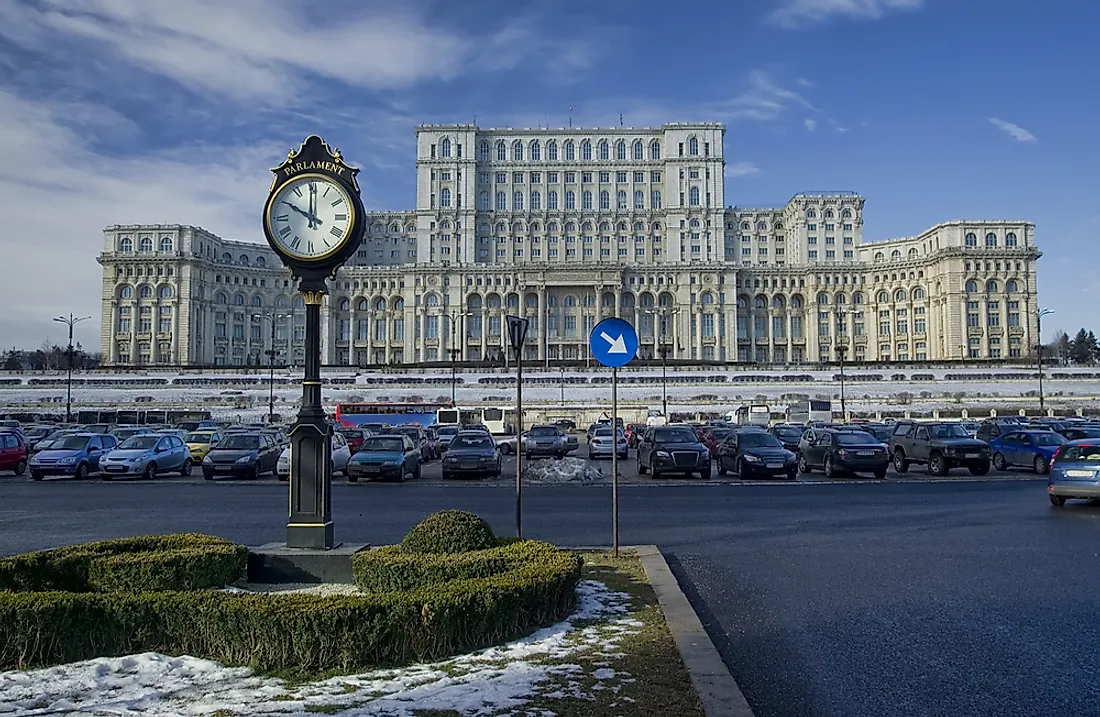 The Palace of the Parliament, Bucharest, Romania.