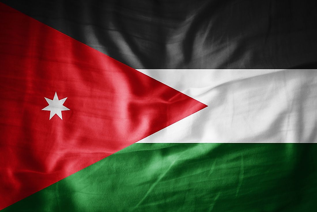 The flag of Jordan.